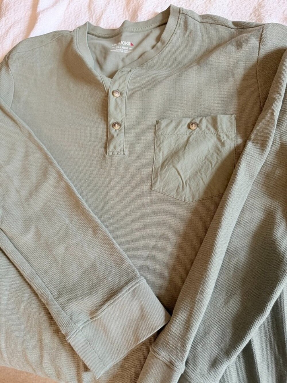 UNTUCKit Green Henley NWOT